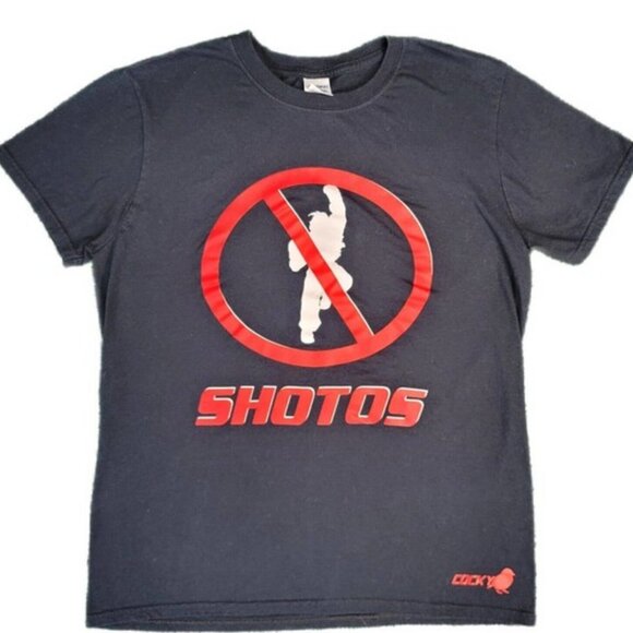 Street Fighter T-Shirt No Shotos Ryu Ken Akuma Adult Size Medium Cocky - Picture 1 of 7